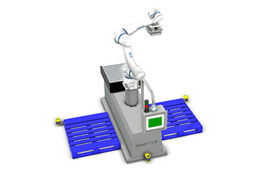 Cobot Palletiser Double Lane with Area Scanner