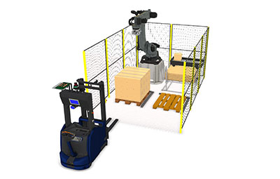 AGV with Modular Palletiser