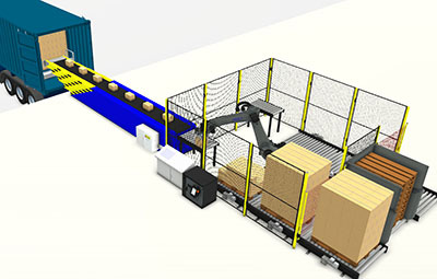 Automated Container Unloading and Palletising