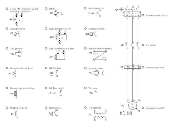 Electrical Circuit Diagram Keys | Granta Automation