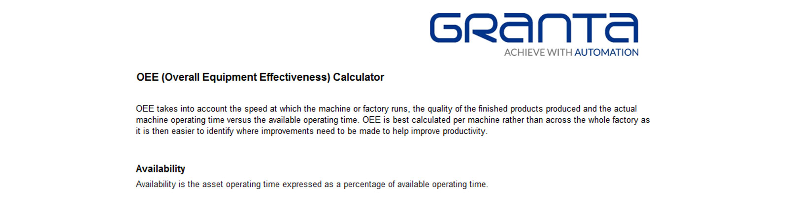 OEE-Calculator